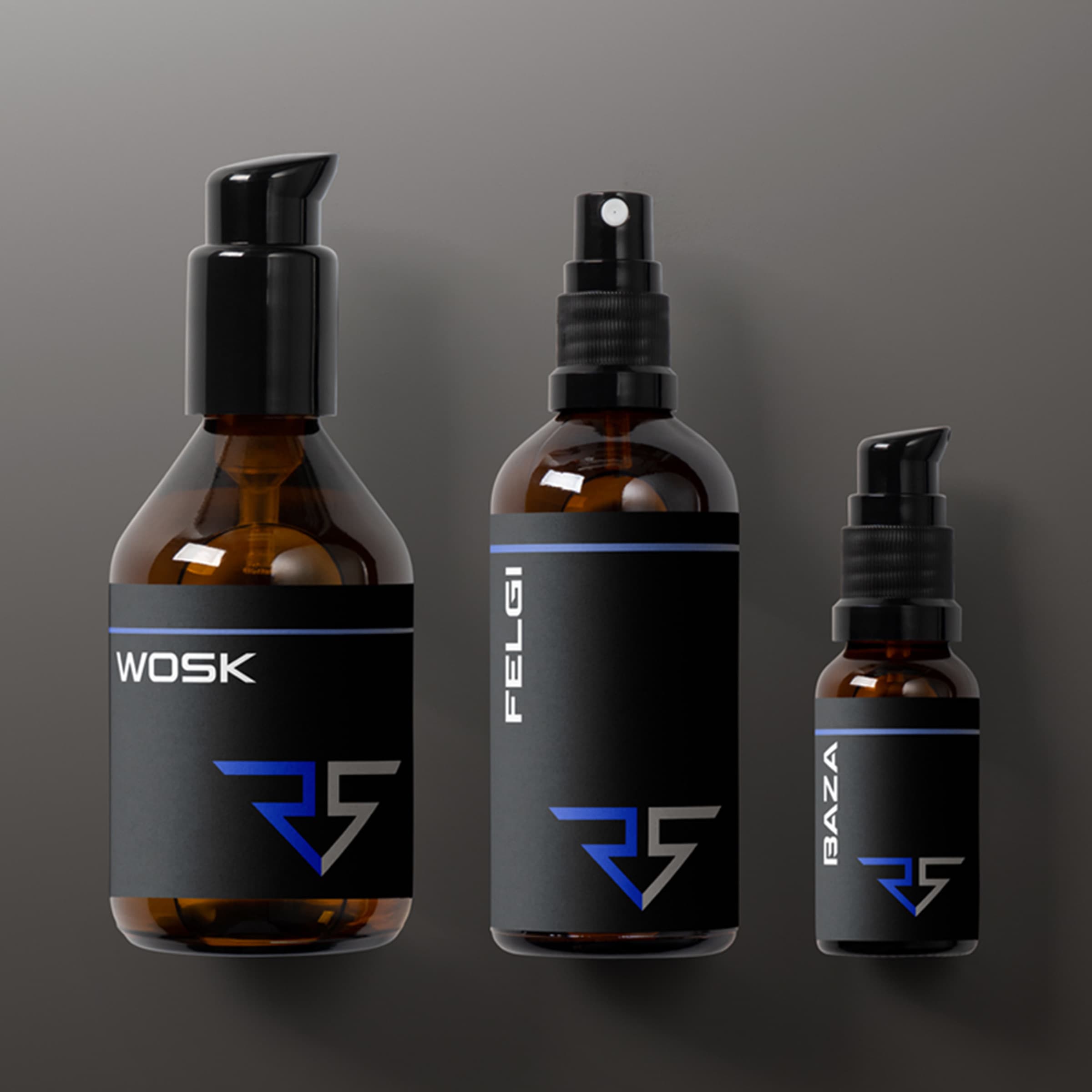 Detailing product range — wax, wheels, base