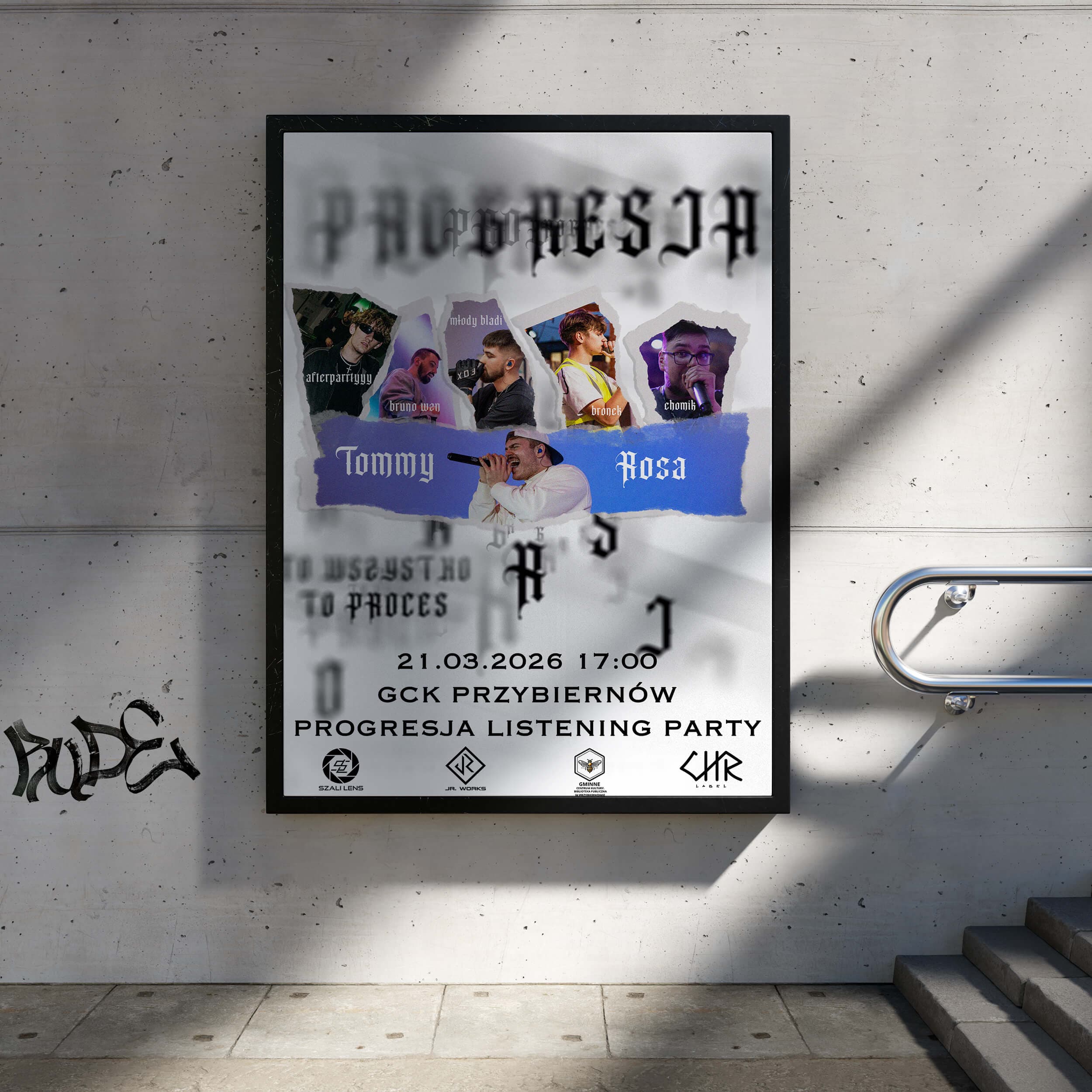 Tommy Rosa poster mockup in context